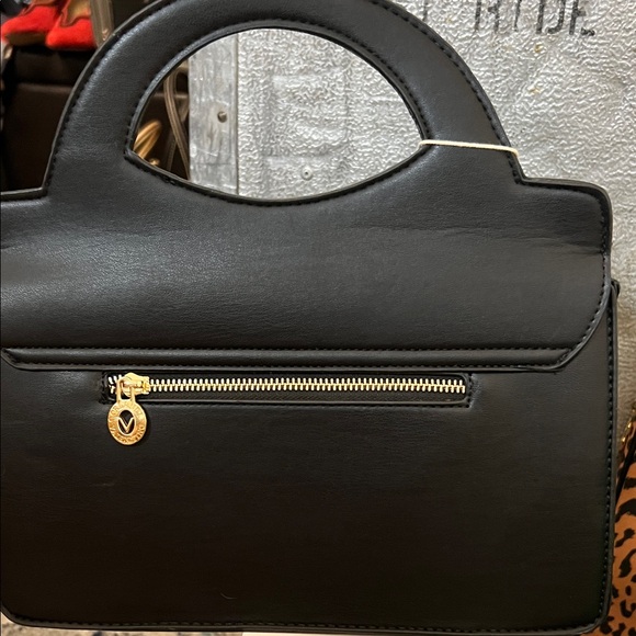 Valentino Orlandi Black Quilted Satchel w/ Crossbody NWT - Picture 4 of 10